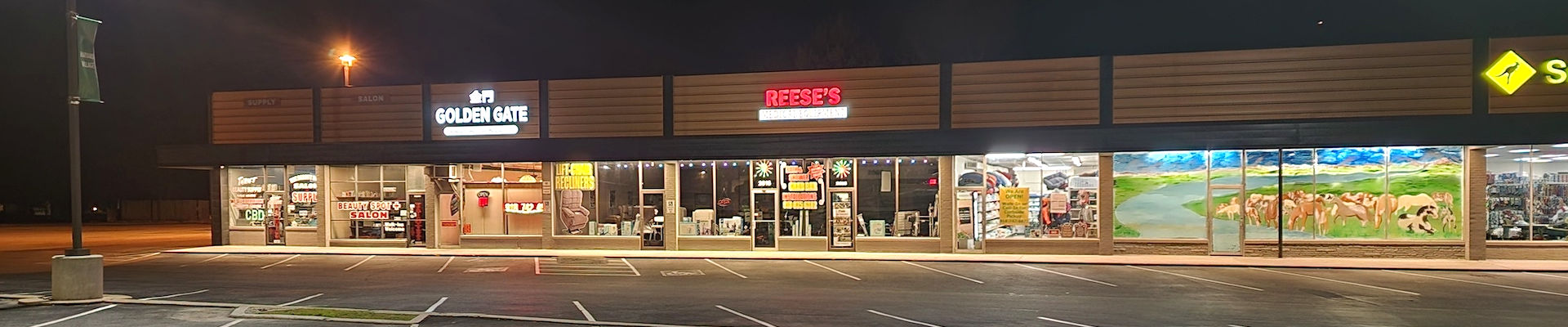 Harvard Village At Night